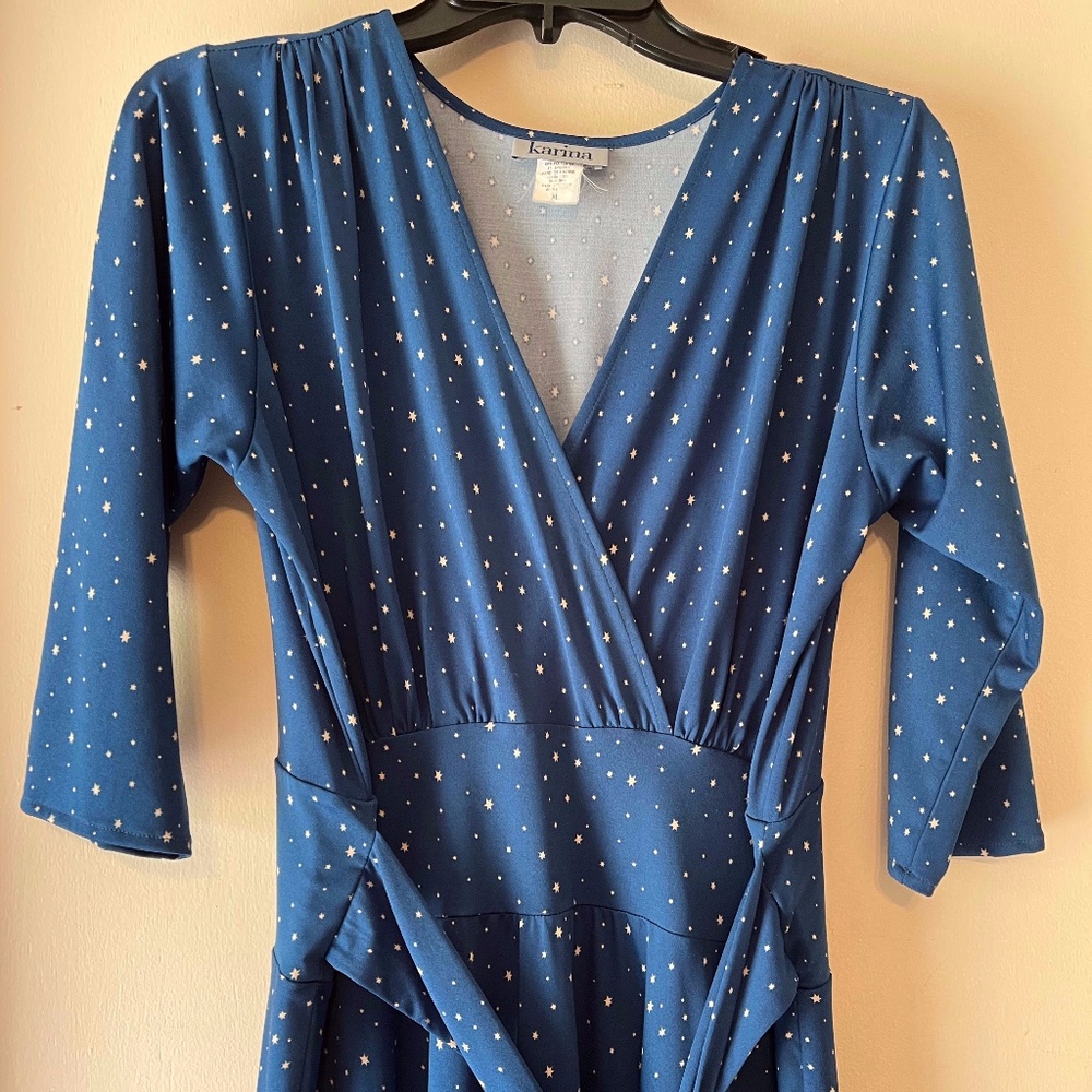 Karina Blue Starry Night Margaret XL Midi Dress